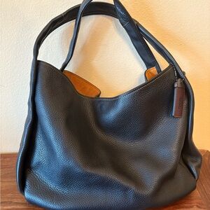 Coach Black Hobo Bag with Pebbled Leather